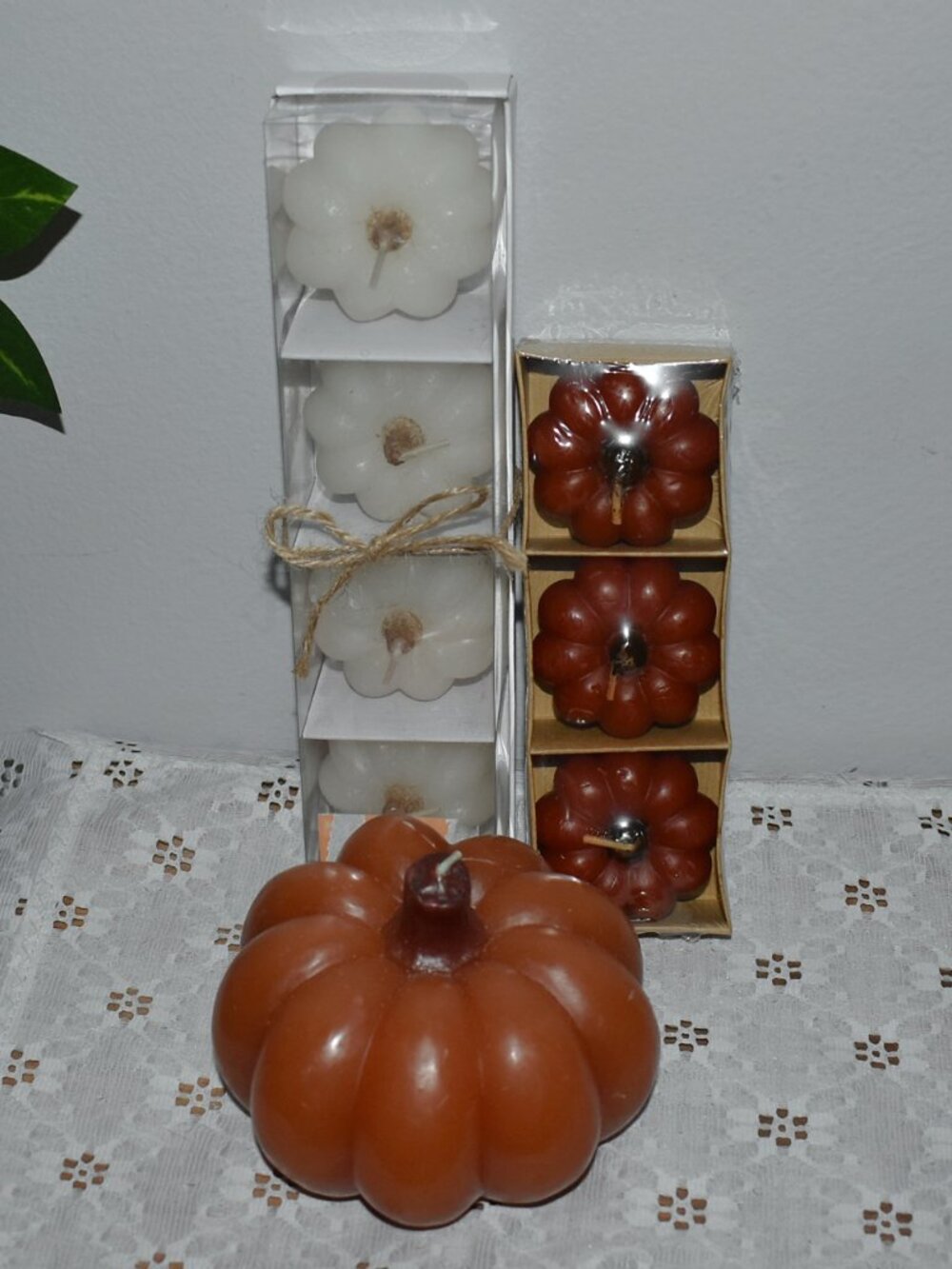 Mini Pumpkin Candles Lot - Cottage Fall Decor
